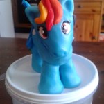 Rainbow dash cake topper