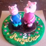 peppa & george pig cake topper