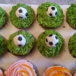 Cupcakes con pallone da calcio