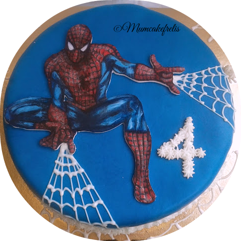 Torta uomo ragno con cialda dipinta a mano, Kids Parties, Kids Birthday, Spiderman Parties, Spiderman Cake, Birthday Parties, Spiders Man, Cake Ideas, Parties Ideas, Birthday Cake