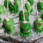 cakepops-frog, cakepops ranocchie