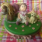 Bimba e animali cake topper