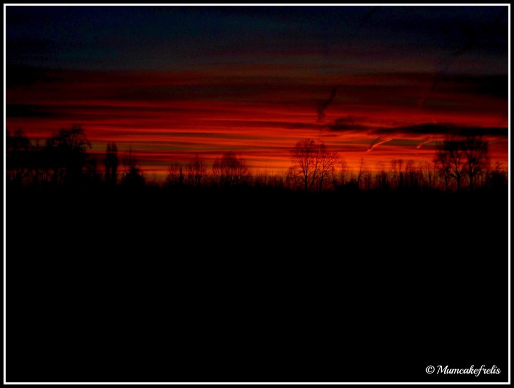  alba rossa in campagna