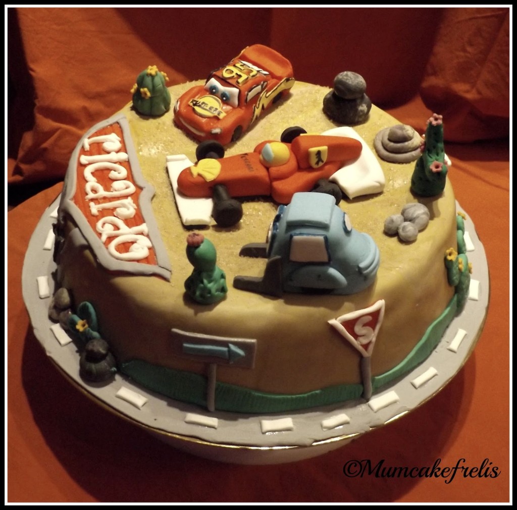 Radiator Springs with Car Toppers  Disney Cars Cake