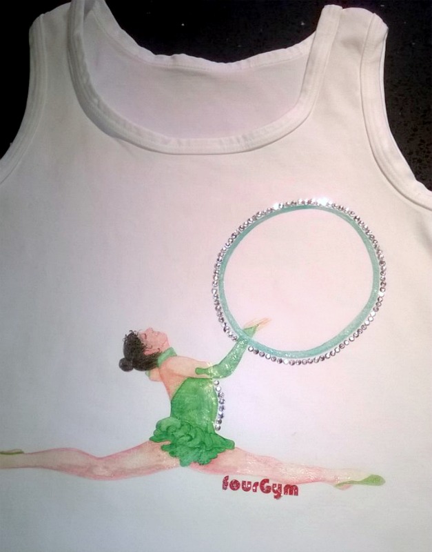 stampa su maglietta di ginnasta con cerchio dipinta da mumcakefrelis