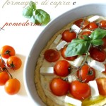 goat chese, tomato & basil tart