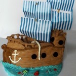 Torta nave dei pirati - pirate ship cake