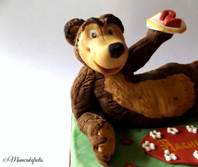torta masha e orso, cake topper Masha and bear,Masha and the bear cake topper fondant pasta di zucchero torta decorata, Cartoons Cake