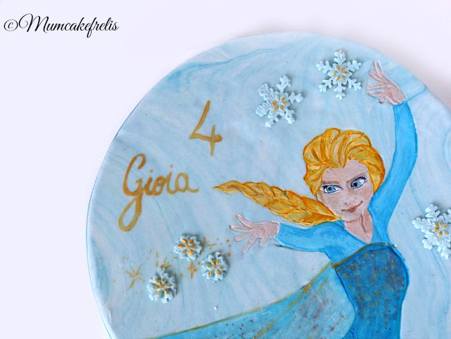 Frozen - Elsa- cake topper, Fondant Gumpaste Elsa Cake Topper