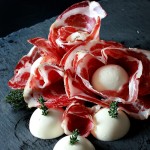 Fiori di coppa con pannacotta al parmigiano
