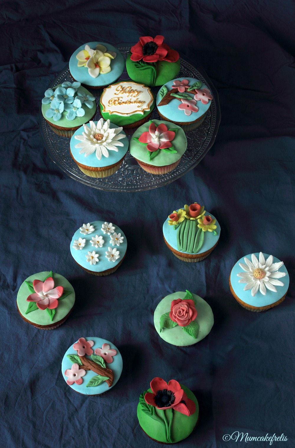Cupcakes con fiori