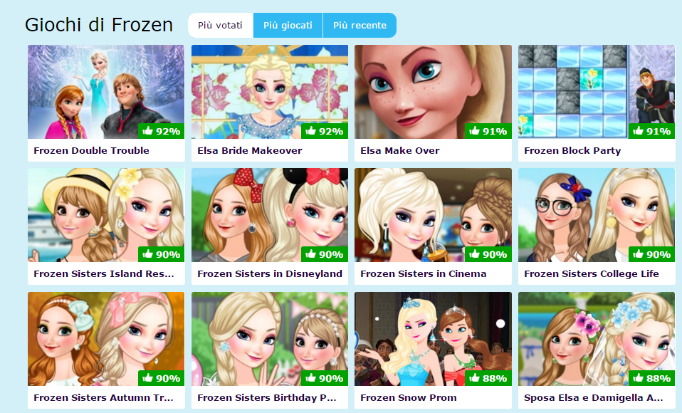Frozen giochi Poki