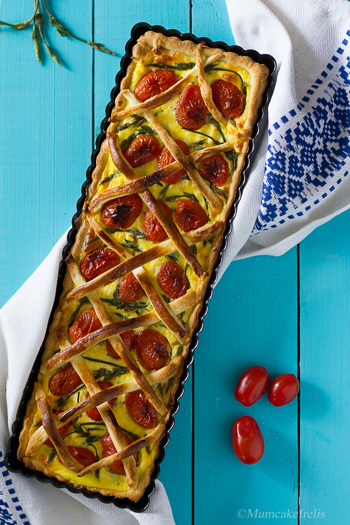 crostata salata con bruscandoli