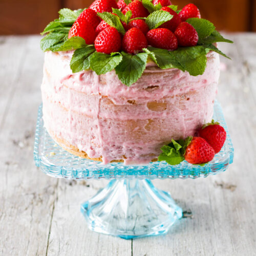 torta con fragole