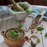 hummus al pesto