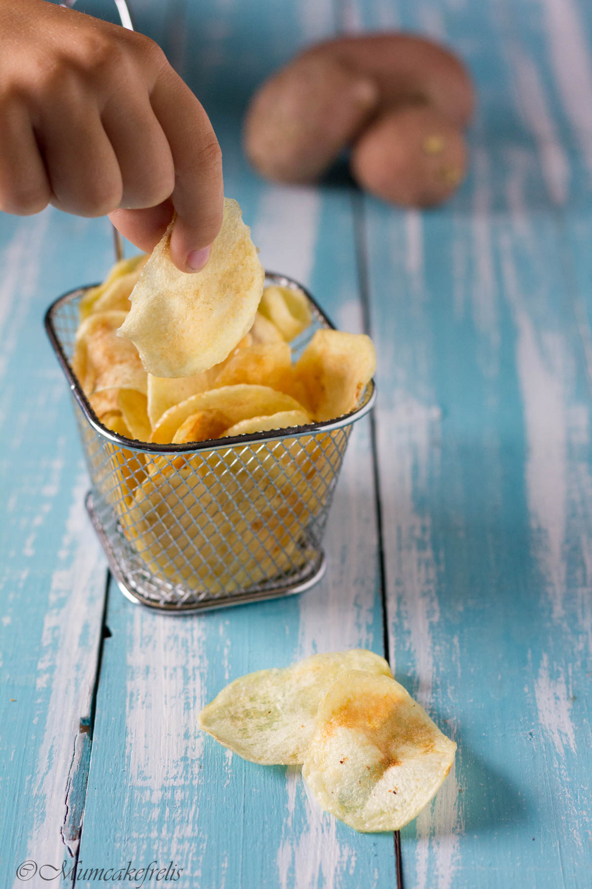 patatine fritte chips in casa