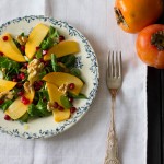 insalata con cachi e melograno