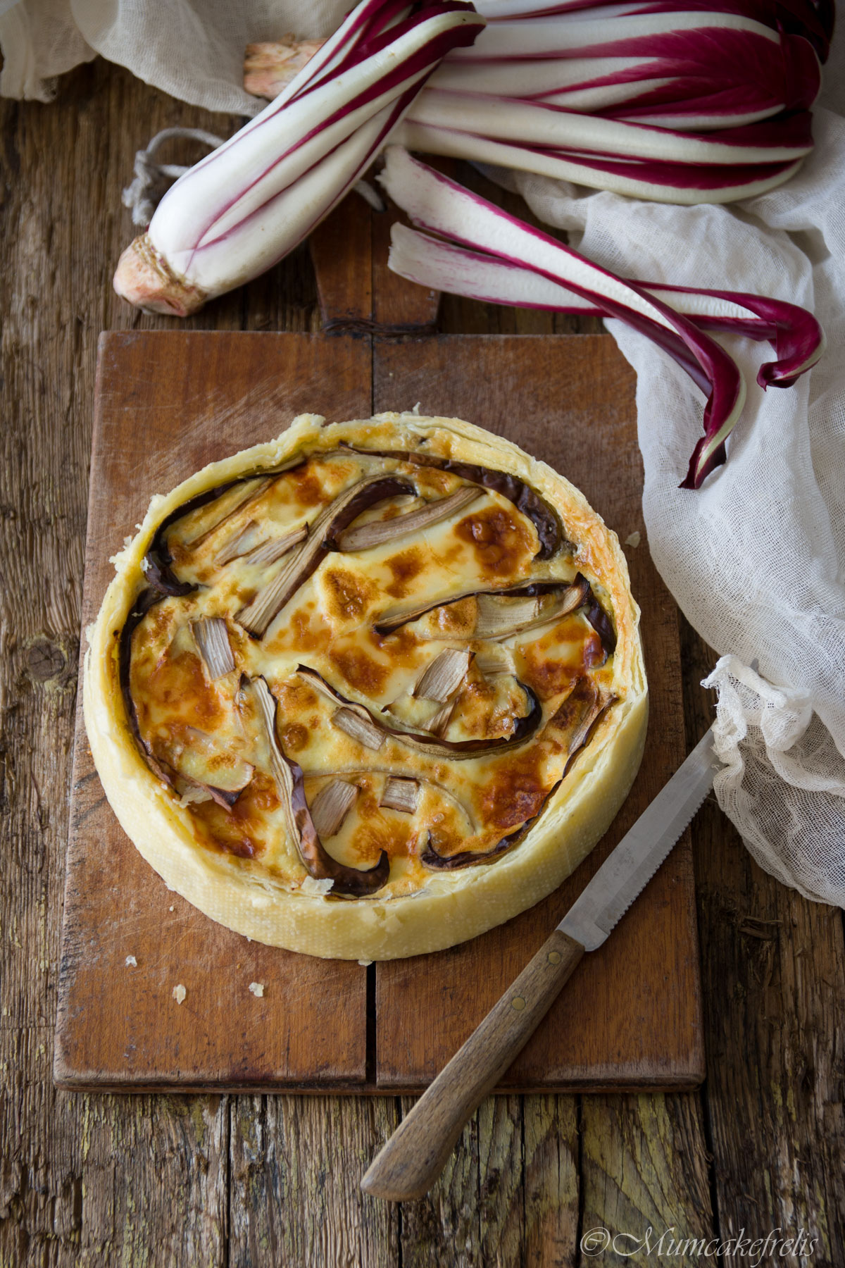 quiche al al radicchio rosso e taleggio