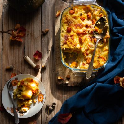 la ricetta della pasta al forno con la zucca