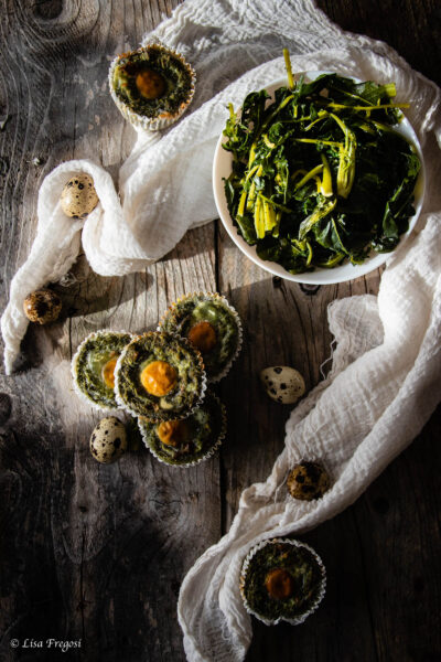 broccolo fiolaro ricetta sformatini uova quaglia