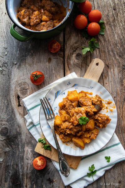 lo spezzatino di manzo con patate