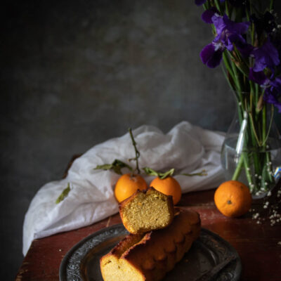 Plumcake semolino con cocco e marmellata di arance