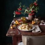 Pasta con finferli speck zafferano