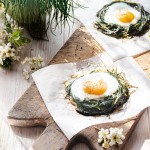 la ricetta dei nidi di agretti cotti al forno con le uova