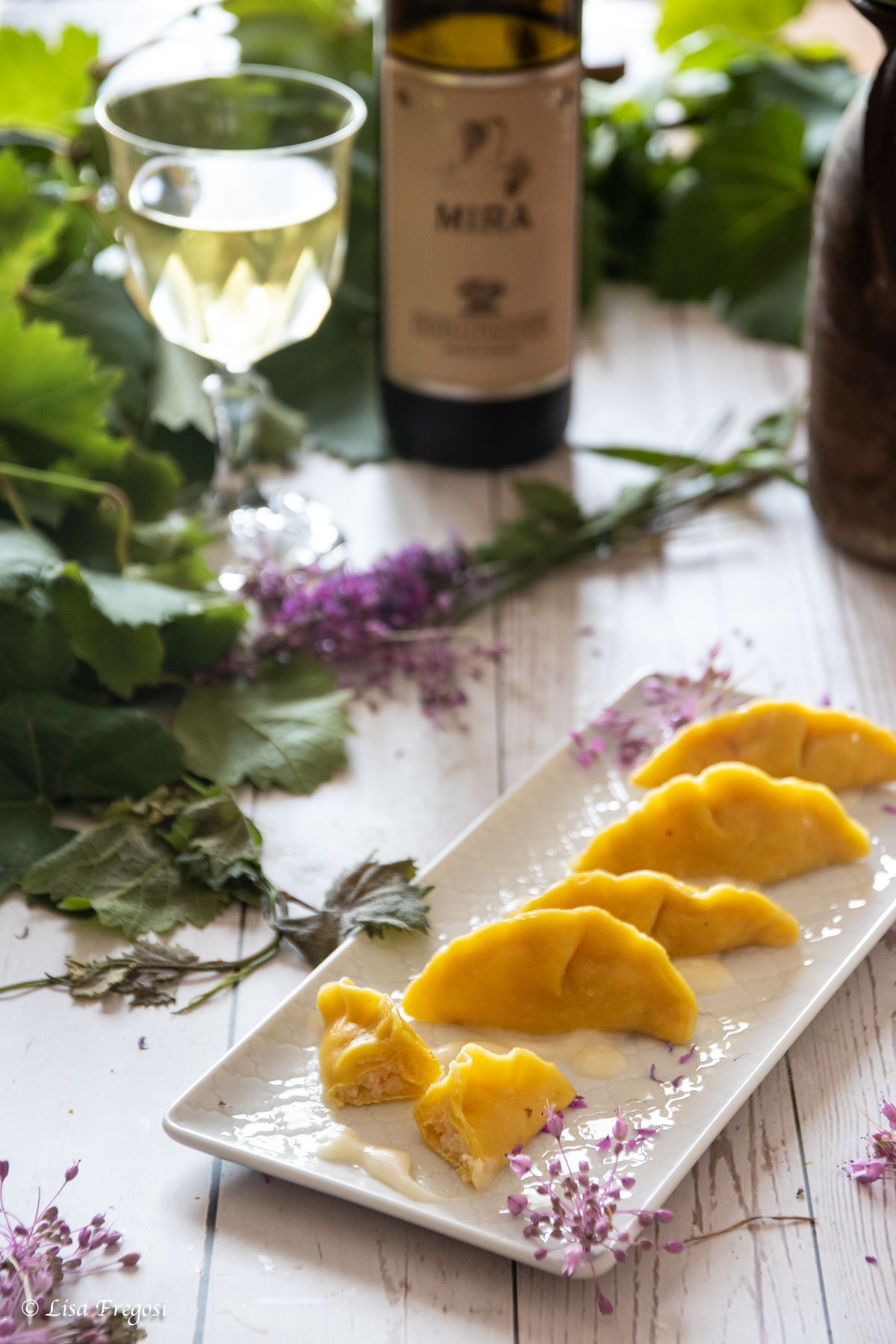 Ravioli ripieni di formaggio e miele per #aromamalvasia del Valtidone Wine Fest di Emilia Wine Experience